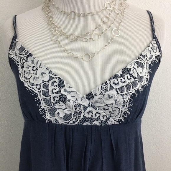 Solemio | Blue & Lacey Dress - Picture 2 of 9